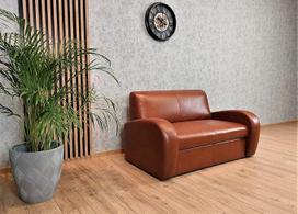 "Mediolan FS" Tikros odos 2 vietų sofa 144 cm pločio su miego funkcija Odinė sofa Odinė sofa Odinė sofa Pasirinktos spalvos