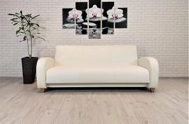 "Mediolan" 3 vietų sofa su miego funkcija ir lovos dėže / Plotis 222 cm / Didelis spalvų pasirinkimas