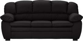 "Mivano" 3 vietų sofa "Casino" Didelė odinė sofa su moderniais kontrastiniais dygsniais 191 x 88 x 92 dirbtinė oda