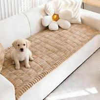 "Mivnue Pet Couch Cover", sofos užvalkalai šunims, skalbiami, sofos užvalkalai šunims, sofos apsauga, pūkuoti, neslystantys, draugiški naminiams gyvūnams, rudi, 27,6 x 71 colių