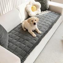 "Mivnue Pet Couch Cover", sofos užvalkalai šunims, skalbiami, sofos užvalkalai šunims, sofos apsauga, pūkuoti, neslystantys, draugiški naminiams gyvūnams, tamsiai pilki, 27,6 x 71 colių