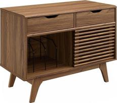 "Modway Render Mid-Century Modern" vinilinių plokštelių vitrina 37" riešutmedžio 37" EEI-4323-WAL