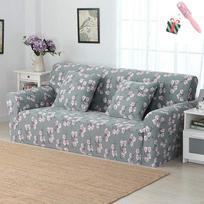 "Morbuy" elegantiškas žakardinis kampinis L formos sofos kampas, "Morbuy" elegantiškas žakardinis kampas, "L" formos ruožas, neslystantys porankiai, sofos dangtelis, skirtas sofos sofos dangteliui, fotelio dangteliui (2 sėdimos vietos, Magnolija - pilka)