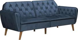 "Novogratz Tallulah Blue Velvet Memory Foam Sofa Bed