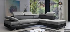 "Obsession" sofa lova Kampinė sofa Atsipalaiduoti Patogus kairysis dešinysis rinkinys Pilka smėlio juoda 01 (dešinė)