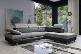 "Obsession" sofa lova Kampinė sofa Atsipalaiduoti Patogus kairysis dešinysis rinkinys Pilka smėlio juoda 01 (kairė)