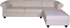 "Palazzo" išskirtinė kampinė sofa "Velvet Couch" Chesterfieldo svetainės sofa Retro sėdynių komplektas Minkštųjų baldų komplektas FHA063