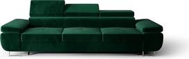 "Praga 3" sofa lova su miego funkcija, žalias veliūro audinys