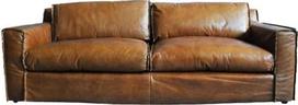"Redhill Club Sofa" 2,5 sėdimos Montaigne rudos spalvos tikros odos sofa-lova