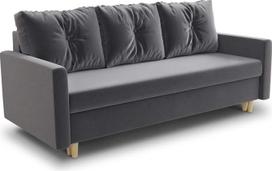 "Rico" sofa lova - sofa su ištraukiama lova, laikymo dėžė, lovos funkcija, skandinaviškas apmušalų komplektas, "Bonell" spyruoklių šerdis