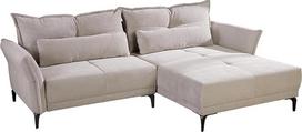 "Riess Ambiente Designo" Šiuolaikinė kampinė sofa 250 cm Šampaninė smėlio spalvos virvė Gyvenamasis kraštovaizdis, įskaitant pagalvėlę Metalinės kojelės L sofa L sofa Kampinė sofa Velvetinė sofa Virvelinė sofa Virvelinė sofa