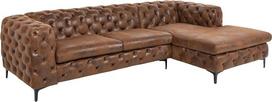 "Riess Ambiente Chesterfield Ecksofa MODERN BAROCK" - 275 cm - antik braun - patogi 3 sėdimų vietų sofa su sėdynėmis