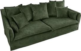 "Riess Ambiente Heaven" didelė 3 vietų sofa, 200 cm, tamsiai žalia, aksomas, skalbiamas užvalkalas, kampinė sofa, kampinė sofa, kampinė sofa, aksominė sofa
