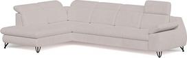 "Robin Inspire Couch" L formos kairiojo kampo sofa su miego funkcija 325 x 207 x 90 cm Kampinė sofa su lovos dėže Galvos atlošai Porankiai Šenilinis audinys Lininė išvaizda Ecru Iverto