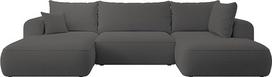 "Selsey Abriamo Boucle" sofa Kampinė sofa-lova su laikymo vieta Miego funkcija Lengva priežiūra Poliuretano putos U formos dešinė OVO Tamsiai pilka Boucle Abriamo