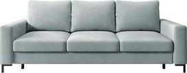 "Selsey Mokpeo" 3 vietų sofa su miego funkcija, lovos dėže ir lengvai valomu veliūro užvalkalu iš gau spalvos