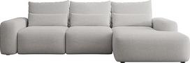 "Selsey" sofa kampinė sofa lova sofa su laikymo erdve miego funkcija lengva priežiūra su pagalvėle juosmens pagalvėlė L formos laisvai pastatoma dešinė hidrofobinė Chenille Grey Carnos