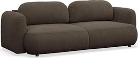 "Selsey" sofa su miego funkcija ir lovos dėže, 253 x 110 cm, rudas buklė, sofa lova ir sofa su DL automatika, didelė sofa lova 165 x 205 cm, 3-vietė sofa lova, minkšta sofa su daiktadėže