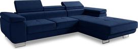 "Sofnet Divo" kampinė sofa su miego funkcija, lovos dėžės ir galvūgalio reguliavimas, minkštas kampas, gyvenamasis kraštovaizdis, sofos komplektas, kušetė, sofa, spyruoklinis pagrindas (tamsiai mėlyna (Kronos 09), kampinė sofa dešinė)