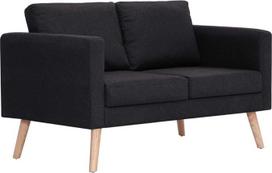 "Tidyard" 2 sėdimų vietų sofa Medinio rėmo sofa, sofa lova Dviejų sėdimų vietų mažos sofos komplektas Sofa lova Lounge Sofa lova Sofa kėdė 116 x 70 x 73 cm su 2 x nugaros pagalvėlėmis ir 2 x sėdynės pagalvėlėmis