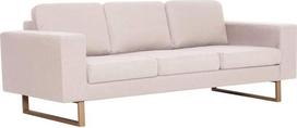"Tidyard" 3 vietų sofa Minkšta sofa-lova 200 x 82 x 75 cm su atlošo ir sėdynės pagalvėlėmis, TV sofa Poilsio sofa, TV sofa, poilsio krėslas, medinis rėmas ir medžiaginis paminkštinimas