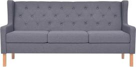 "Tidyard" 3 vietų sofa sofa Skandinaviško stiliaus trijų vietų sofa Pilka medžiaga 180 x 68 x 90 cm (plotis x gylis x aukštis)