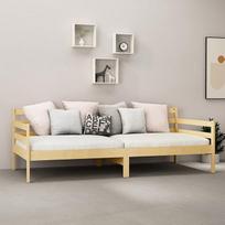 "Tidyard" dieninė lova su čiužiniu, sofos lovos lovos rėmas Viengulė lova Sofa lova Jaunimo lova Sofa kušetė Pušies masyvas 90 x 200 cm Balta
