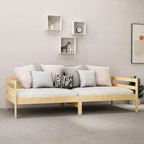 "Tidyard" dieninė lova su čiužiniu, sofos lovos lovos rėmas Viengulė lova Sofa lova Jaunimo lova Sofa kušetė Pušies masyvas 90 x 200 cm Balta