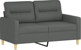 "Tidyard" dvivietė sofa, poilsio sofa su porankiais, sofa lova, atlošo pagalvėlė, miegamasis krėslas, svetainės sofa, dizaino sofa, medžiaginė sofa, metalinis rėmas, svetainės baldai, dvivietė, 138 x 77 x 80 cm