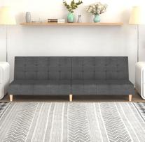 "Tidyard" sofa lova 2-vietė sofa lova Sofa lova Sofa su miego funkcija Lova Svečių lova Sofa lova Dienos lova Šviesiai pilkas audinys