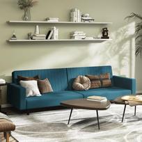 "Tidyard" sofa lova 2-vietė sofa lova Sofa lova sofa su miego funkcija Sofa lova Svečių lova Sofa lova Dienos lova Mėlynas aksomas