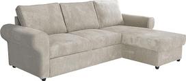 "Usero Corduroy" kampinė sofa su lovos dėže ir miego funkcija, minkštas kampas su suapvalintais porankiais, kampinė sofa lova, L formos sofa, sofa, sofa lova, minkštas komplektas (Poso 100)
