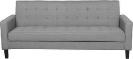 "Vehkoo" 3 vietų sofa su miego funkcija Audinys Šviesiai pilka dygsniuotas Medinės kojos Retro