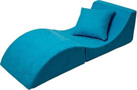 "Velinda" sulankstoma sofa Patogus poilsis 3 in 1 taburetė Stalas Mėlyna