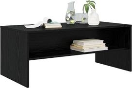"vidaXL" kavos staliukas "Black Oak Look" 100 x 50 x 40 cm Medienos kompozitas Stilingas kavos staliukas Stačiakampio formos dizainas Patvarus svetainės aksesuaras Funkcinis interjero dekoravimas