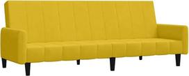 "vidaXL" sofa lova 2 sėdimų vietų sofa su mediniu rėmu, sofa lova svetainei, namų kinui, biurui, sofa-lova, dienos lova, svečių lova, geltonas aksomas