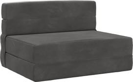"vidaXL" sulankstoma sofa-lova tamsiai pilka 190 x 100 x 15 cm Velvet