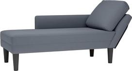 "Willood Chaise Longue" sofa lova Lounge Sofa sofa elegantiškos išvaizdos su pagalvėle ir dešiniuoju porankiu Tamsiai pilkas aksomas
