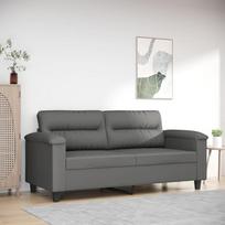 "Willood" dvivietė sofa "Lounge Sofa" Sofa su porankiais Atgal pagalvėlė Svetainės sofos dizainas Sofa su metaliniu rėmu Sėdimieji baldai Dvivietė tamsiai pilka 140 cm mikropluošto audinys
