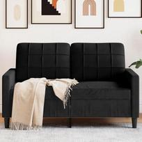 "Willood" dvivietė sofa Minkšta sofa Dvigulė sofa gyvenamajam kambariui "Couch Lounge Sofa" Metalinis rėmas Dviejų vietų aksominė sofa, modernus juodas 120 cm aksomas