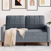 "Willood" dvivietė sofa Minkšta sofa Dvivietė sofa svetainei Sofa Lounge Sofa Metalinis rėmas Dviejų vietų aksominė sofa Šiuolaikiniai tamsiai pilki 120 cm aksomo baldai
