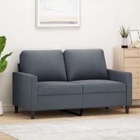 "Willood" dvivietė sofa-lova gyvenamajam kambariui, minkšta sofa su metaliniu rėmu, poilsio sofa Dviejų vietų sofa gyvenamajam kambariui Tamsiai pilka 120 cm velvetas
