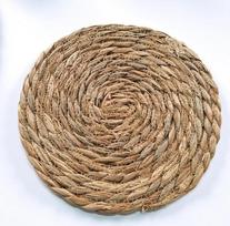 11-30 cm austos lėkštės, natūralios kukurūzų lukšto/vandens hiacinto lėkštės, pintos šiaudų rotango lėkštės, rankomis austos lėkštės (vandens hiacintas, 30 cm)