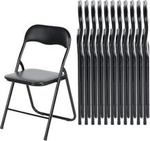 12 PVC sulankstomų kėdžių pakuotė su paminkštinimu Stiprus metalinis rėmas Kempingo kėdė Sulankstoma kėdė Biuro kėdė Erdvę taupanti rašomojo stalo kėdė svečiui 150 kg apkrovos talpa