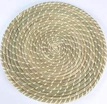18-33 cm pinti padėkliukai, apvalūs rotango padėkliukai, vandens hiacinto pinti padėkliukai, pinti padėkliukai, neslystantys vakarienės lėkštei (balti, 33 cm)