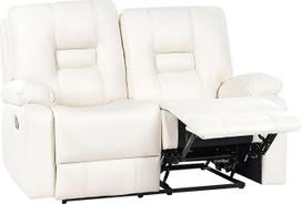 2 sėdimų vietų dirbtinės odos sofa-lovas balta BERGEN