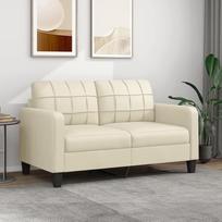 2 vietų sofa Kreminė 140 cm dirbtinės odos sofa Svetainė Jaunimo sofa Atsipalaiduoti sofos ir sofos Miegamojo sofa Jaunimo vaikų kambarys