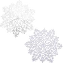 2stücke Schneeflocke-platzdeckchen aus Weiß für Weihnachtstischdeko Schützt Tisch vor Flecken