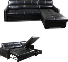 3 in 1 kompaktiška odinė sofa-lova Lounge sofa-lova su lagaminais ir didele saugykla Namų poilsio sofa Namų svetainės baldai 27716886 cm