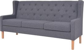 3 vietų sofa, miegamoji lova, sofa su miego funkcija, sofa svetainei, svetainės sofa, butams, didelės sofos, sofa-lovos, audinys pilka
